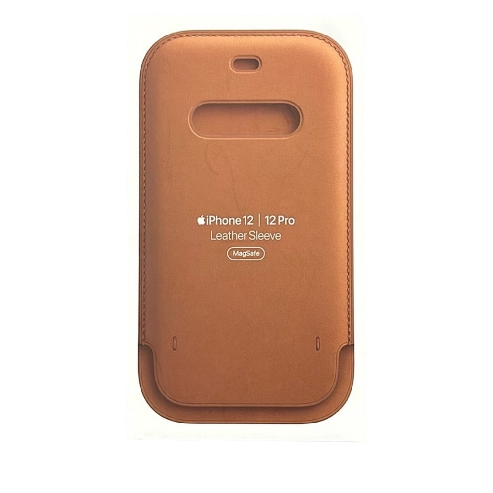 Apple iPhone 12 Pro Leather Sleeve with Strap in Saddle Brown NIB